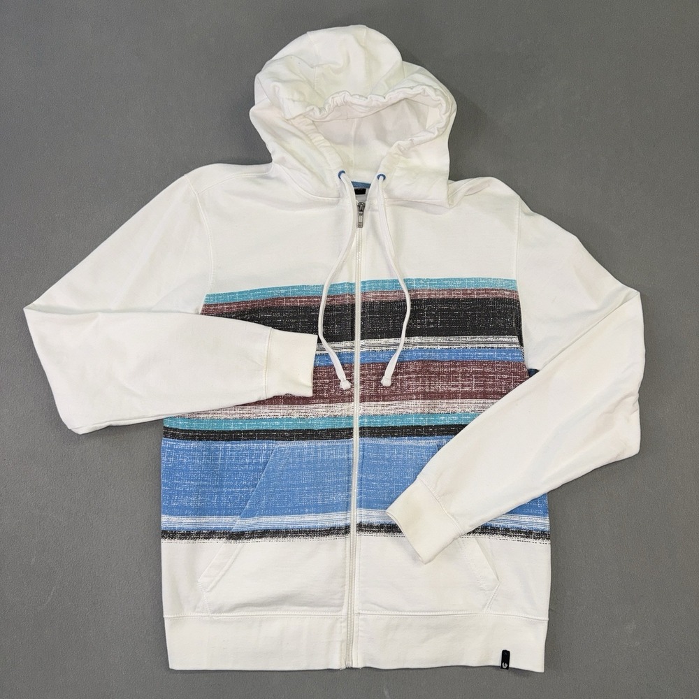 Men's Burnside Drawstring Hoodie Full Zip Sweatshirt Pockets Multicolor Size M